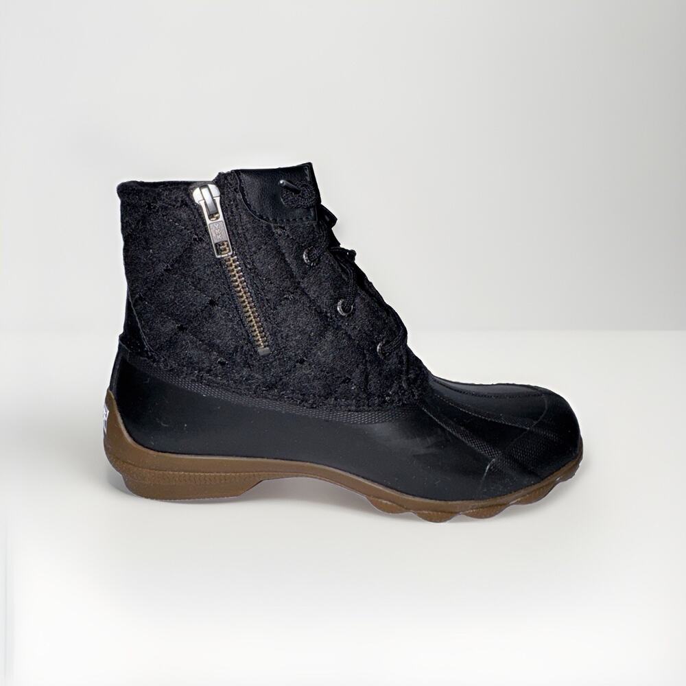 New Sperry Top-Sider Syren Gulf Wool Black Duck Boots Women's Size 7 STS86441